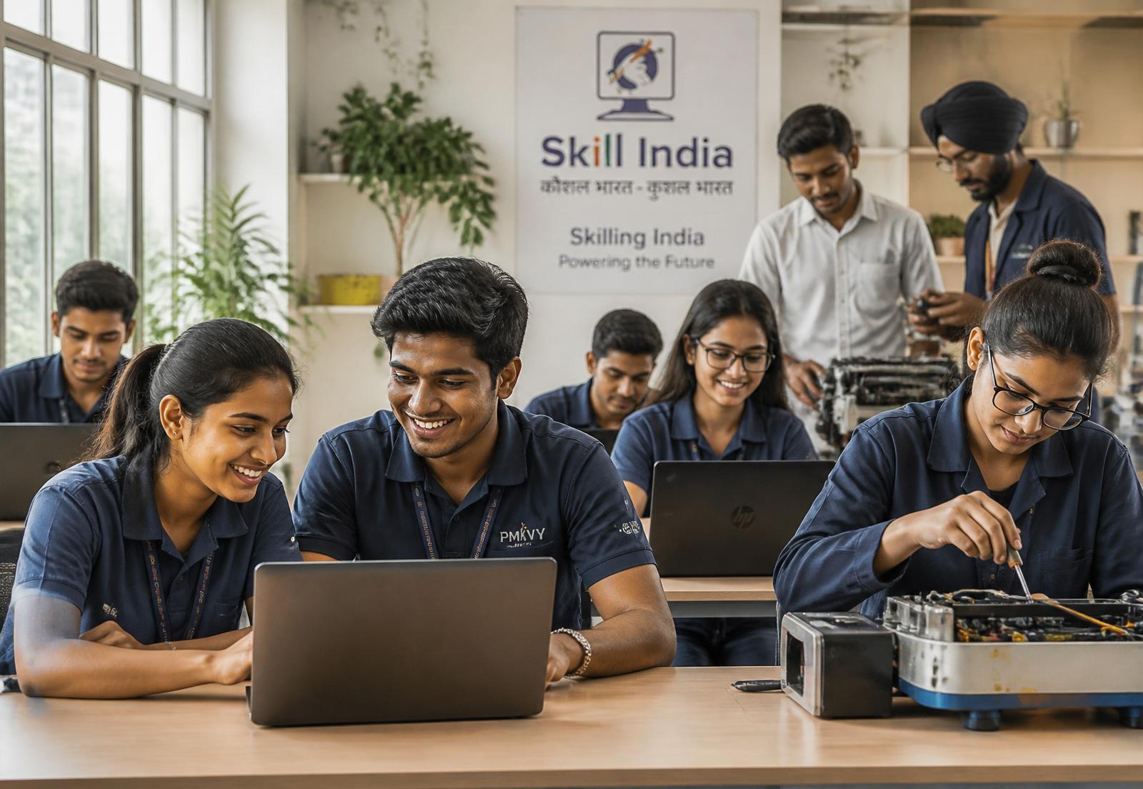 Trainees learning at an AGR Talent skill development centre